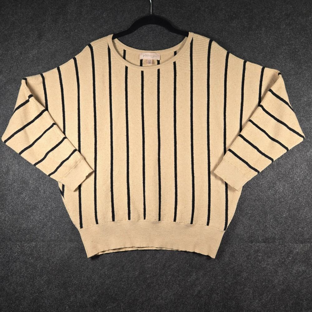 Philosophy Republic Sweater by Anthropologie Femme Size XL Dolman Sleeve Striped